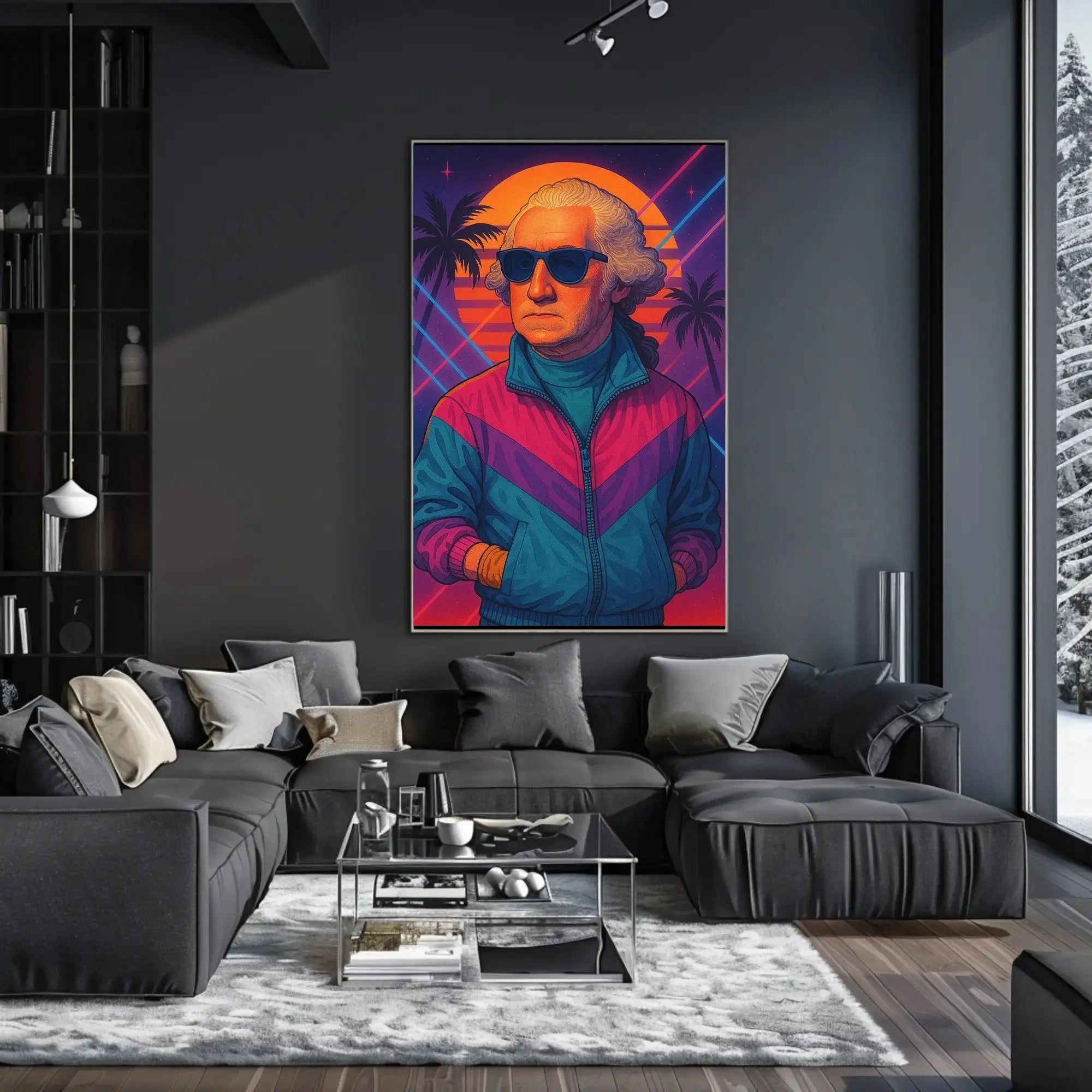 Retro 1980s Historical Figure Pop Culture Poster PosterGoat