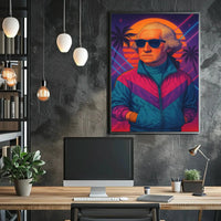 Retro 1980s Historical Figure Pop Culture Poster PosterGoat