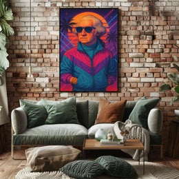 Retro 1980s Historical Figure Pop Culture Poster PosterGoat