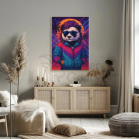 Retro 80s Panda Style Pop Culture Poster PosterGoat