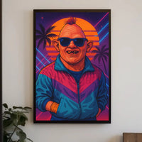 Retro 80s Sunset Vibe Art Print Poster PosterGoat