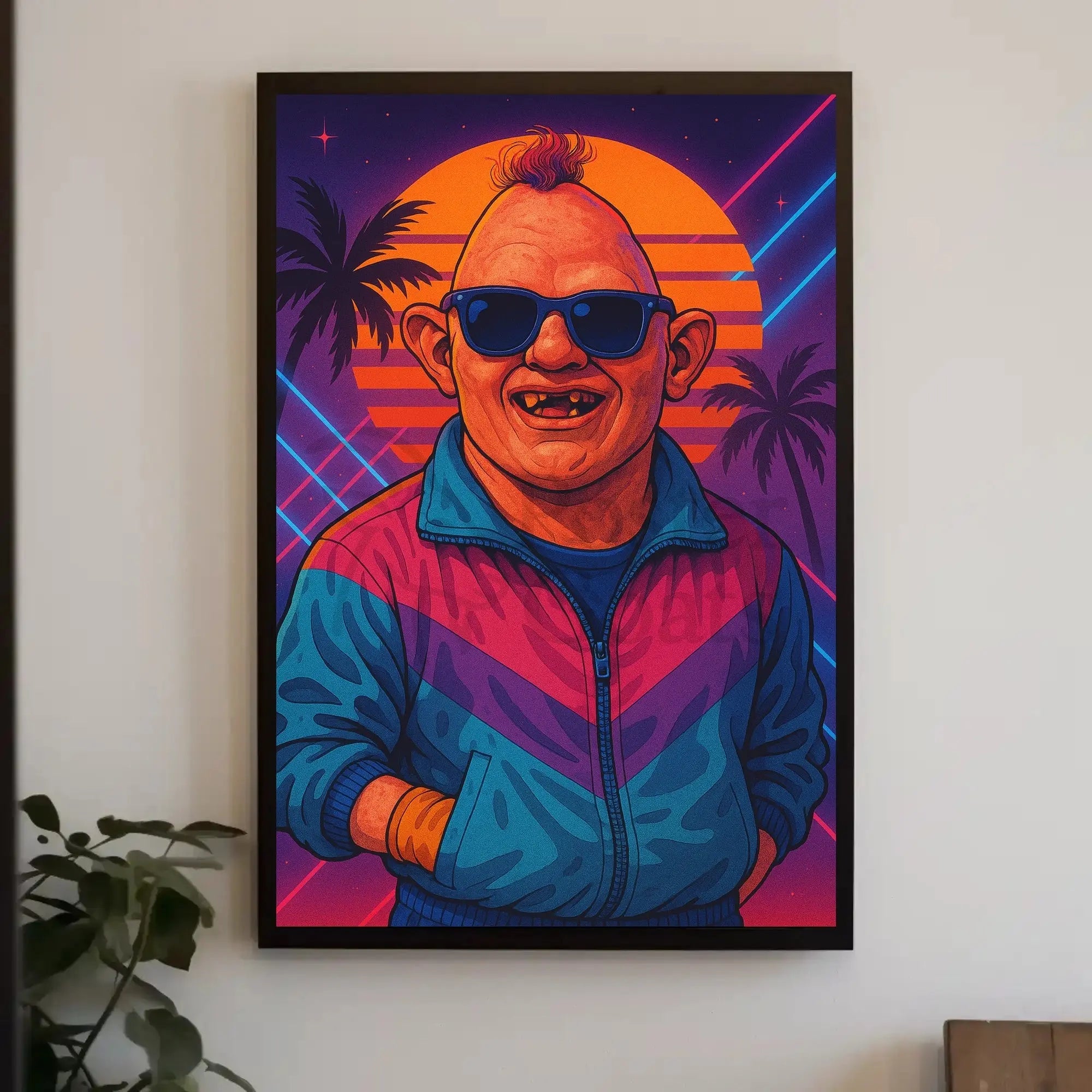 Retro 80s Sunset Vibe Art Print Poster PosterGoat