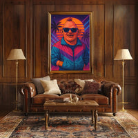 Retro 80s Sunset Vibe Art Print Poster PosterGoat