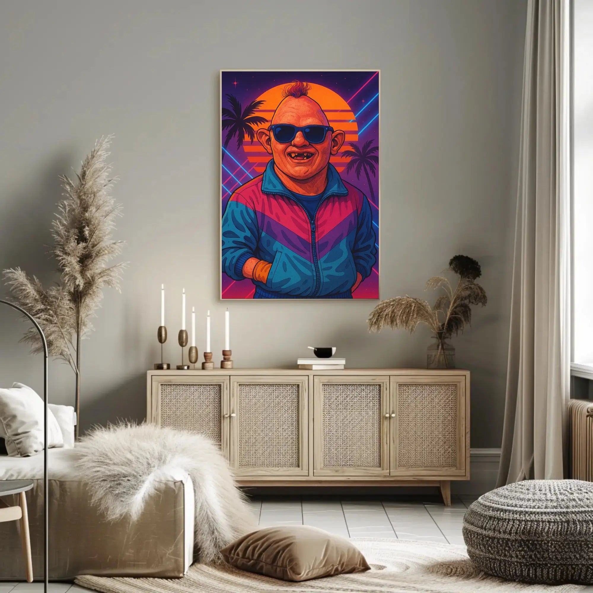 Retro 80s Sunset Vibe Art Print Poster PosterGoat