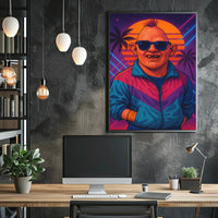 Retro 80s Sunset Vibe Art Print Poster PosterGoat