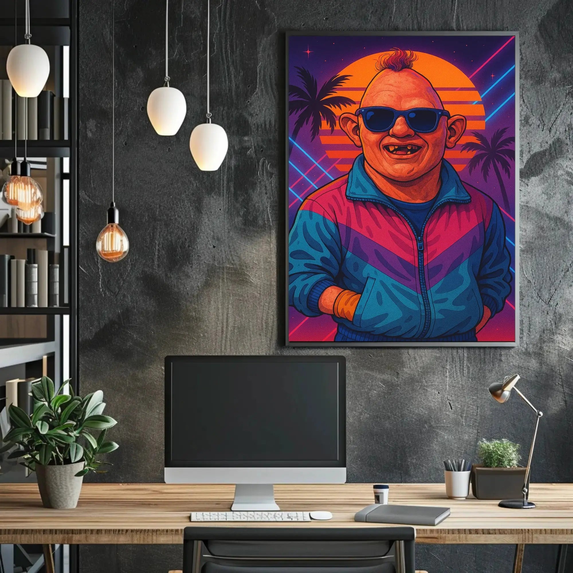 Retro 80s Sunset Vibe Art Print Poster PosterGoat