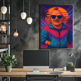Retro 80s Sunset Vibe Art Print Poster PosterGoat