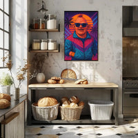Retro 80s Sunset Vibe Art Print Poster PosterGoat
