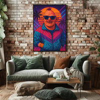 Retro 80s Sunset Vibe Art Print Poster PosterGoat