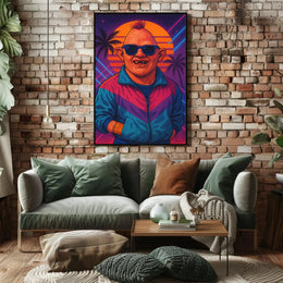 Retro 80s Sunset Vibe Art Print Poster PosterGoat