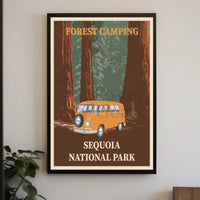 Retro Adventure Sequoia National Park Travel Poster PosterGoat