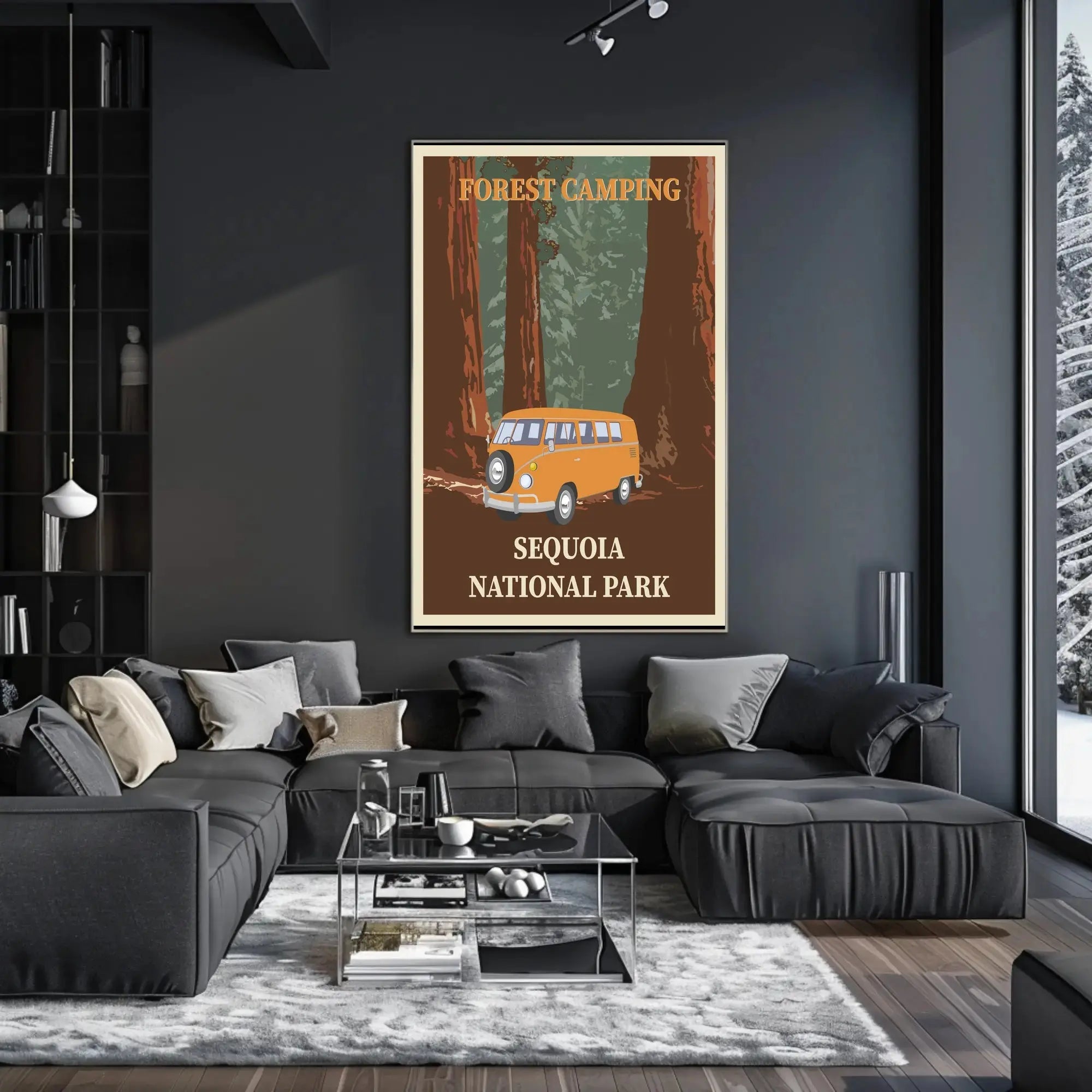 Retro Adventure Sequoia National Park Travel Poster PosterGoat