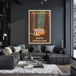 Retro Adventure Sequoia National Park Travel Poster PosterGoat