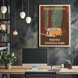 Retro Adventure Sequoia National Park Travel Poster PosterGoat