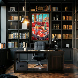 Retro American Diner Vibe with Nostalgic Heritage Poster PosterGoat