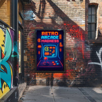 Retro Arcade Madness: Classic Gaming Pop Culture Poster PosterGoat