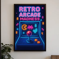 Retro Arcade Pixel Art Poster Pop Culture Poster PosterGoat