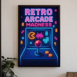 Retro Arcade Pixel Art Poster Pop Culture Poster PosterGoat