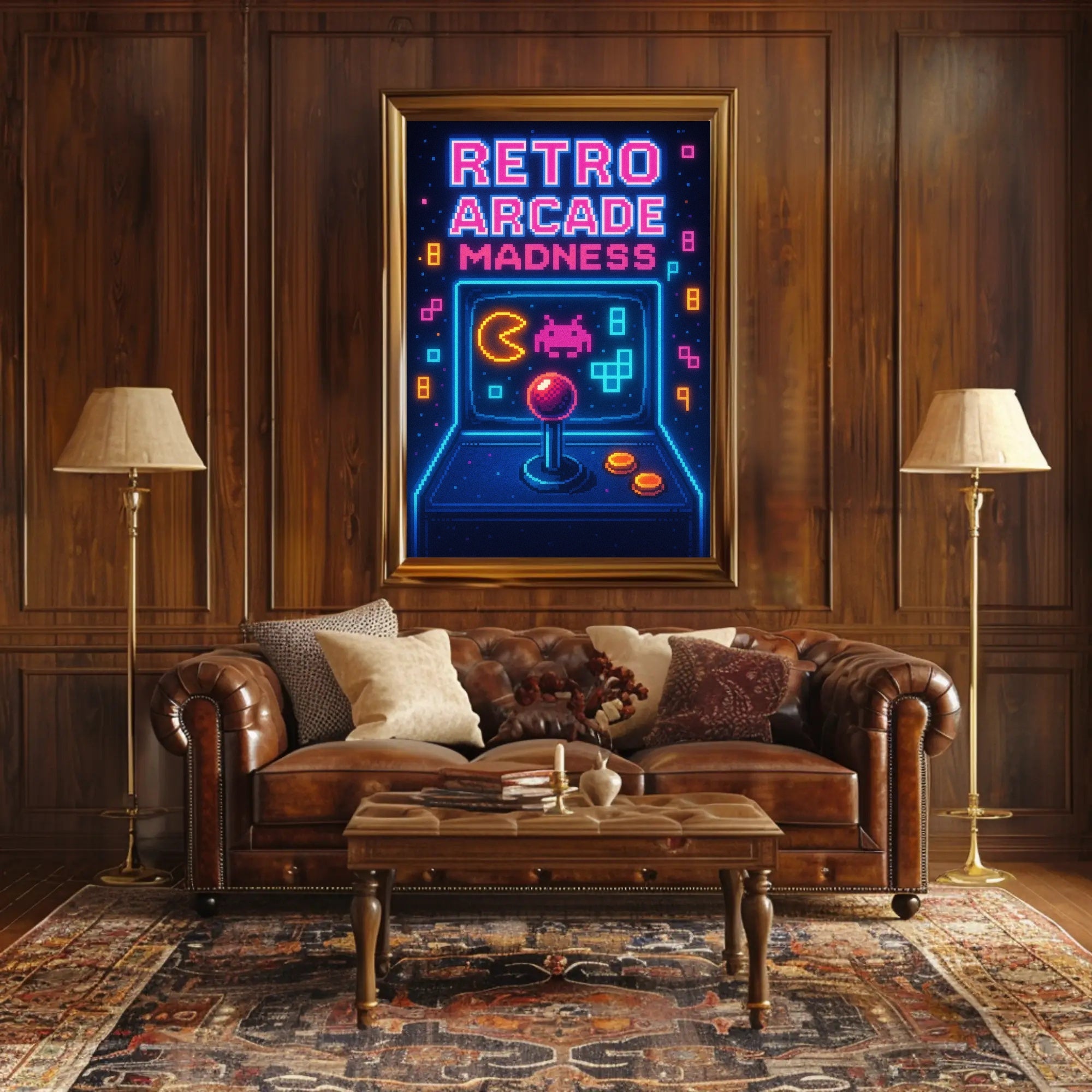 Retro Arcade Pixel Art Poster Pop Culture Poster PosterGoat