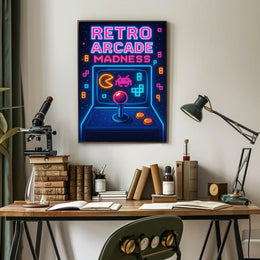 Retro Arcade Pixel Art Poster Pop Culture Poster PosterGoat