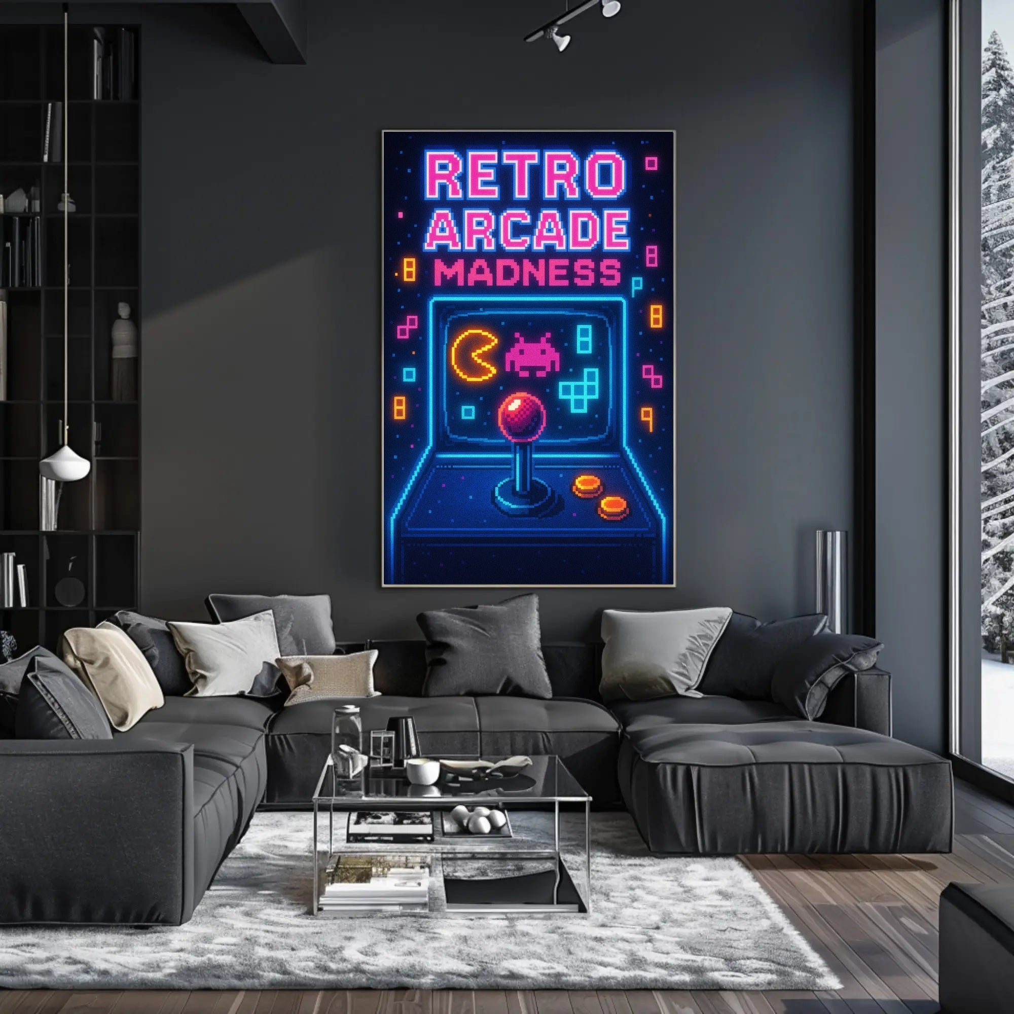 Retro Arcade Pixel Art Poster Pop Culture Poster PosterGoat