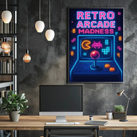 Retro Arcade Pixel Art Poster Pop Culture Poster PosterGoat