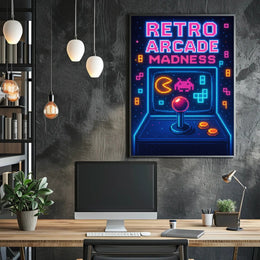 Retro Arcade Pixel Art Poster Pop Culture Poster PosterGoat