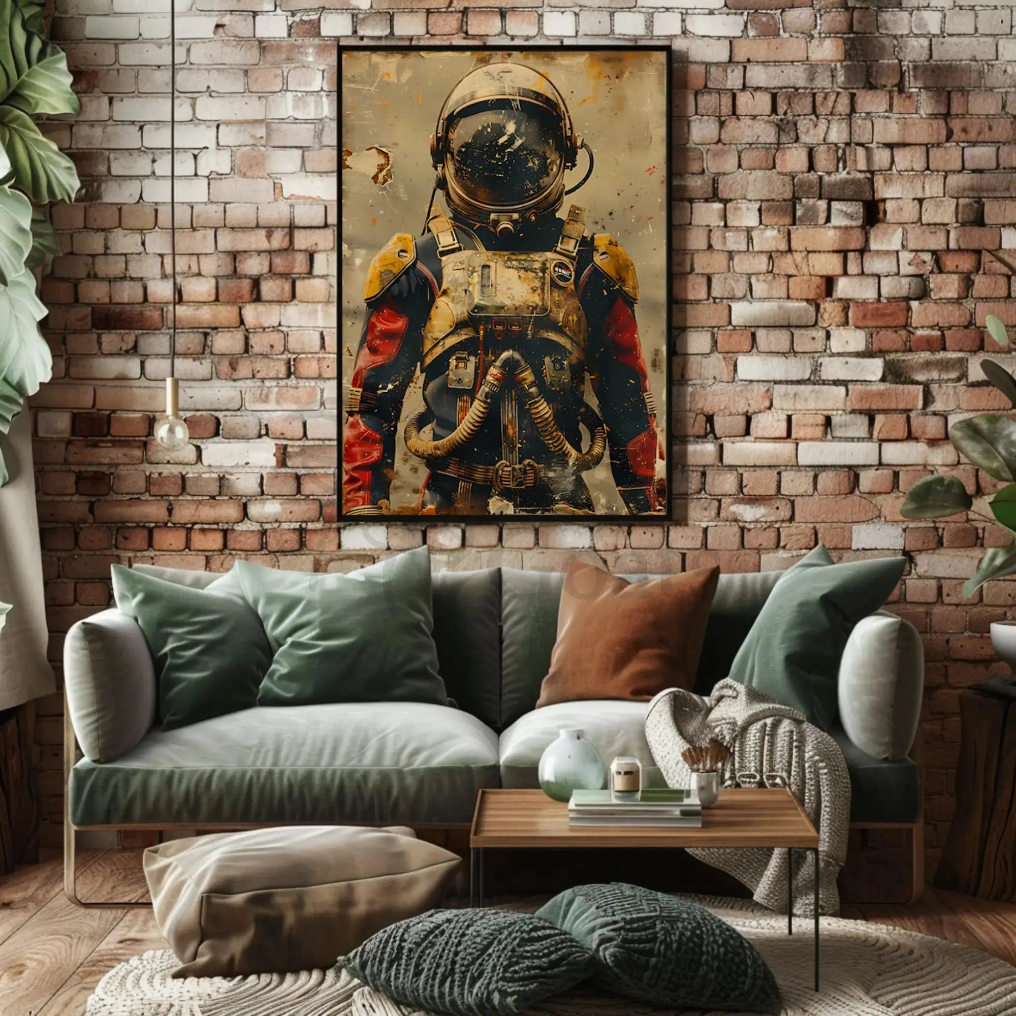 Retro Astronaut Adventure Futuristic Sci-Fi Poster PosterGoat
