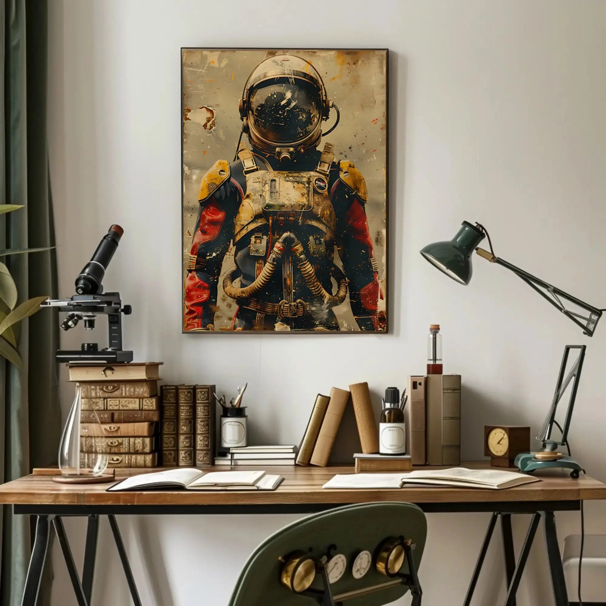 Retro Astronaut Adventure Futuristic Sci-Fi Poster PosterGoat