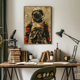 Retro Astronaut Adventure Futuristic Sci-Fi Poster PosterGoat