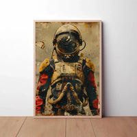 Retro Astronaut Adventure Futuristic Sci-Fi Poster PosterGoat