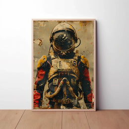 Retro Astronaut Adventure Futuristic Sci-Fi Poster PosterGoat
