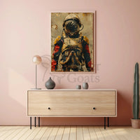 Retro Astronaut Adventure Futuristic Sci-Fi Poster PosterGoat