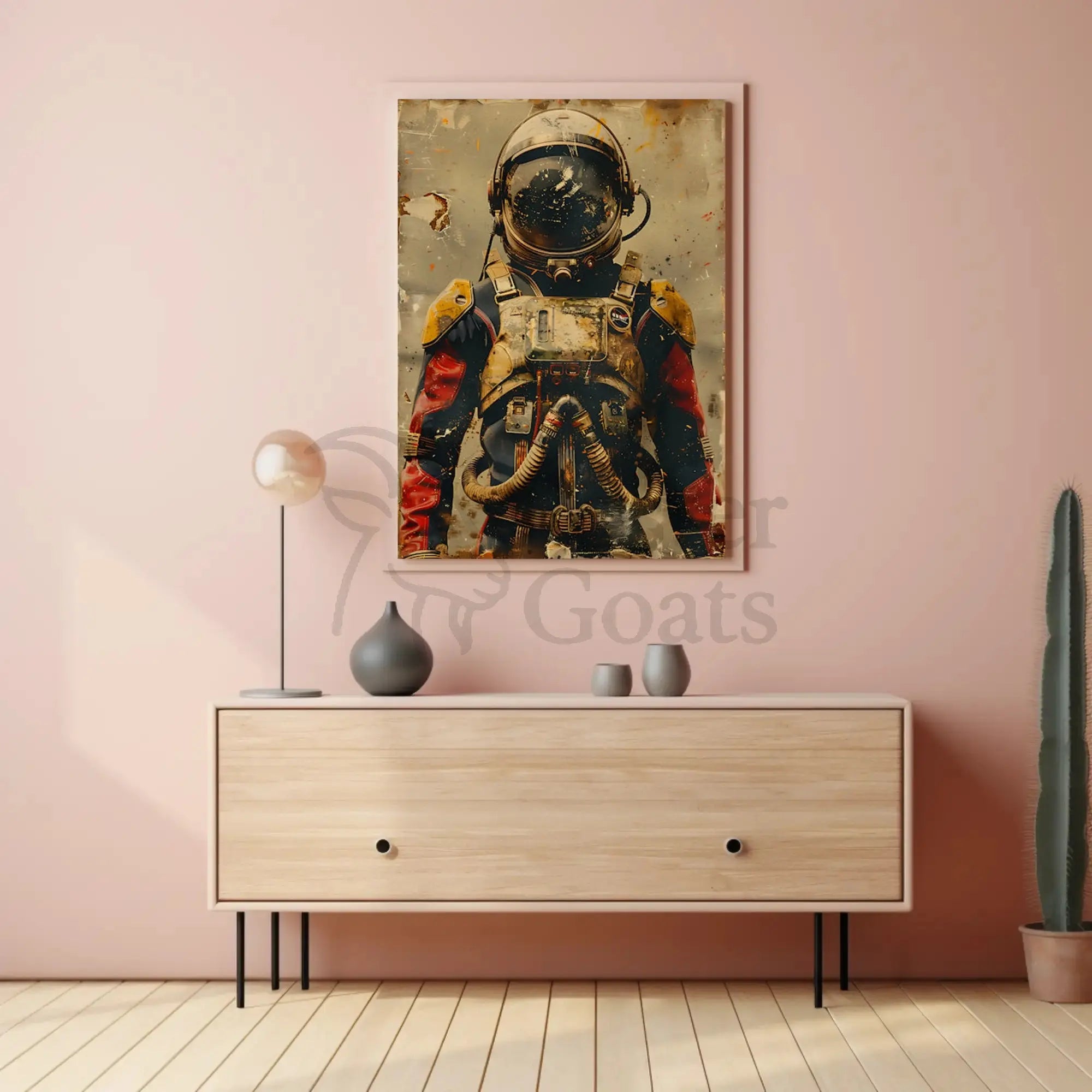Retro Astronaut Adventure Futuristic Sci-Fi Poster PosterGoat
