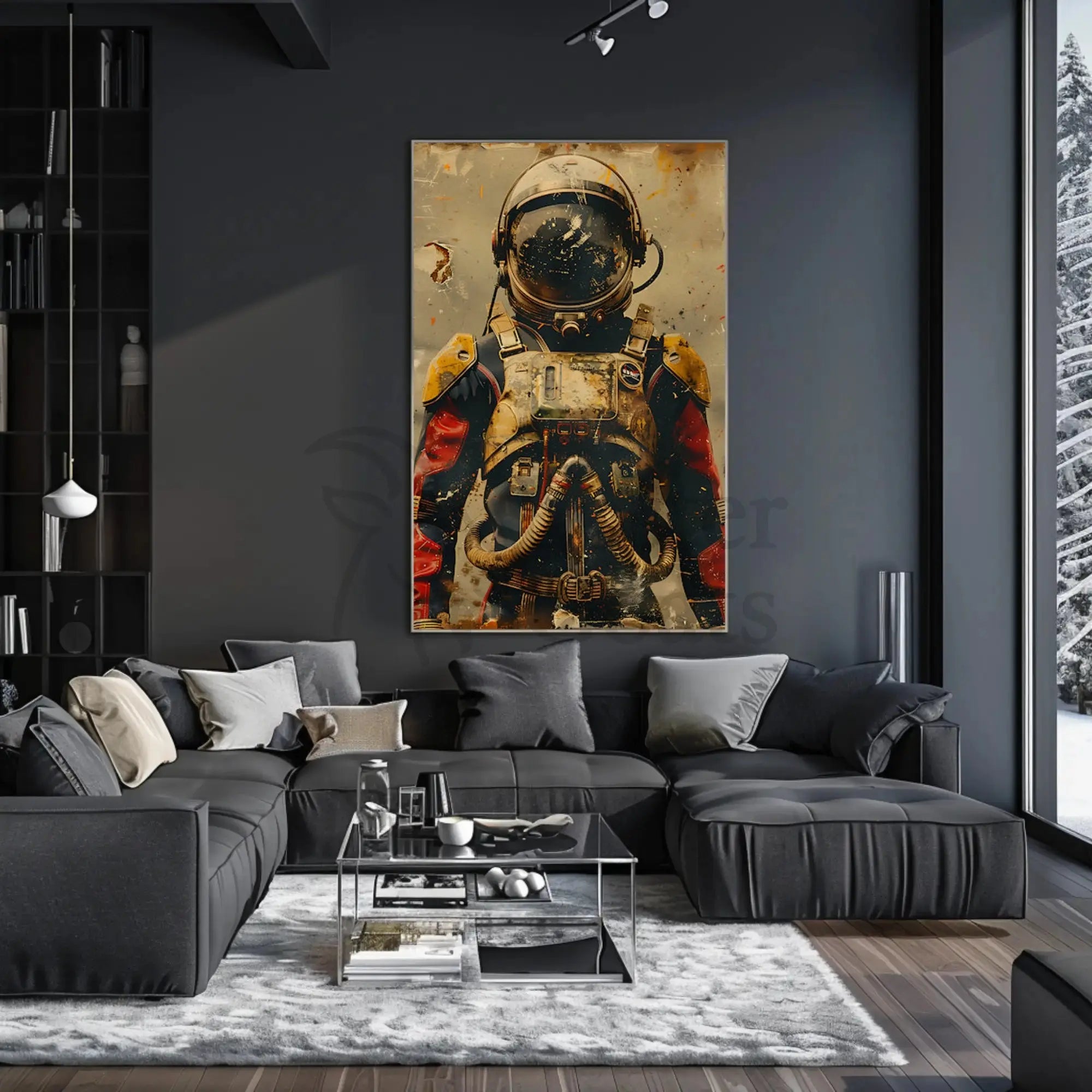 Retro Astronaut Adventure Futuristic Sci-Fi Poster PosterGoat