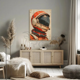 Retro Astronaut Adventure Vintage Sci-Fi Exploration Futuristic Sci-Fi Poster PosterGoat