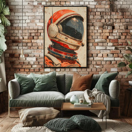 Retro Astronaut Adventure Vintage Sci-Fi Exploration Futuristic Sci-Fi Poster PosterGoat