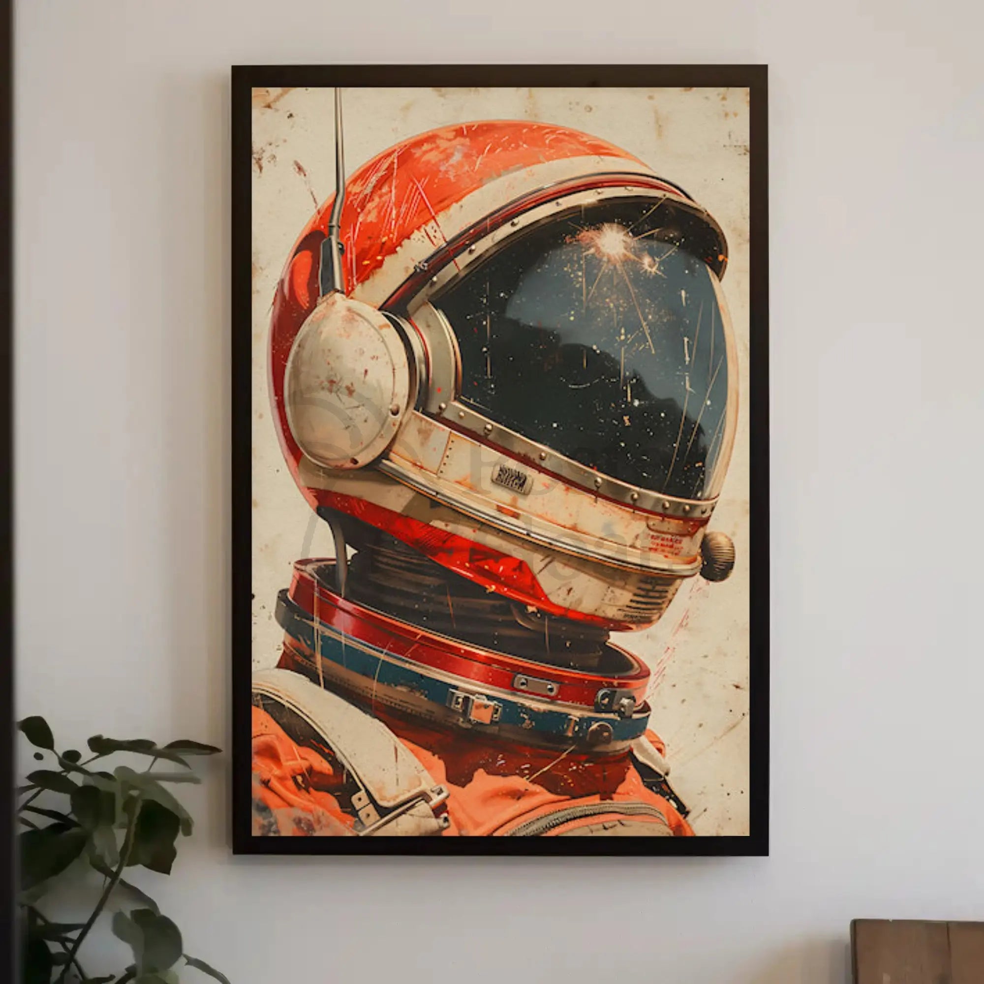 Retro Astronaut Adventure Vintage Sci-Fi Exploration Futuristic Sci-Fi Poster PosterGoat