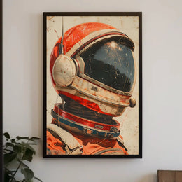 Retro Astronaut Adventure Vintage Sci-Fi Exploration Futuristic Sci-Fi Poster PosterGoat