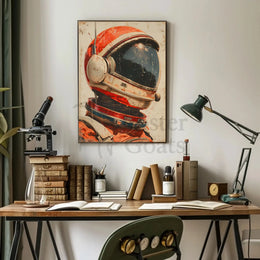 Retro Astronaut Adventure Vintage Sci-Fi Exploration Futuristic Sci-Fi Poster PosterGoat