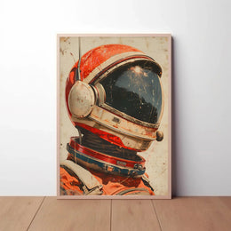 Retro Astronaut Adventure Vintage Sci-Fi Exploration Futuristic Sci-Fi Poster PosterGoat