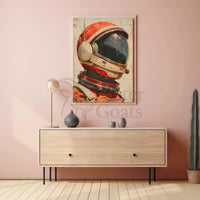 Retro Astronaut Adventure Vintage Sci-Fi Exploration Futuristic Sci-Fi Poster PosterGoat