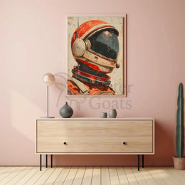 Retro Astronaut Adventure Vintage Sci-Fi Exploration Futuristic Sci-Fi Poster PosterGoat