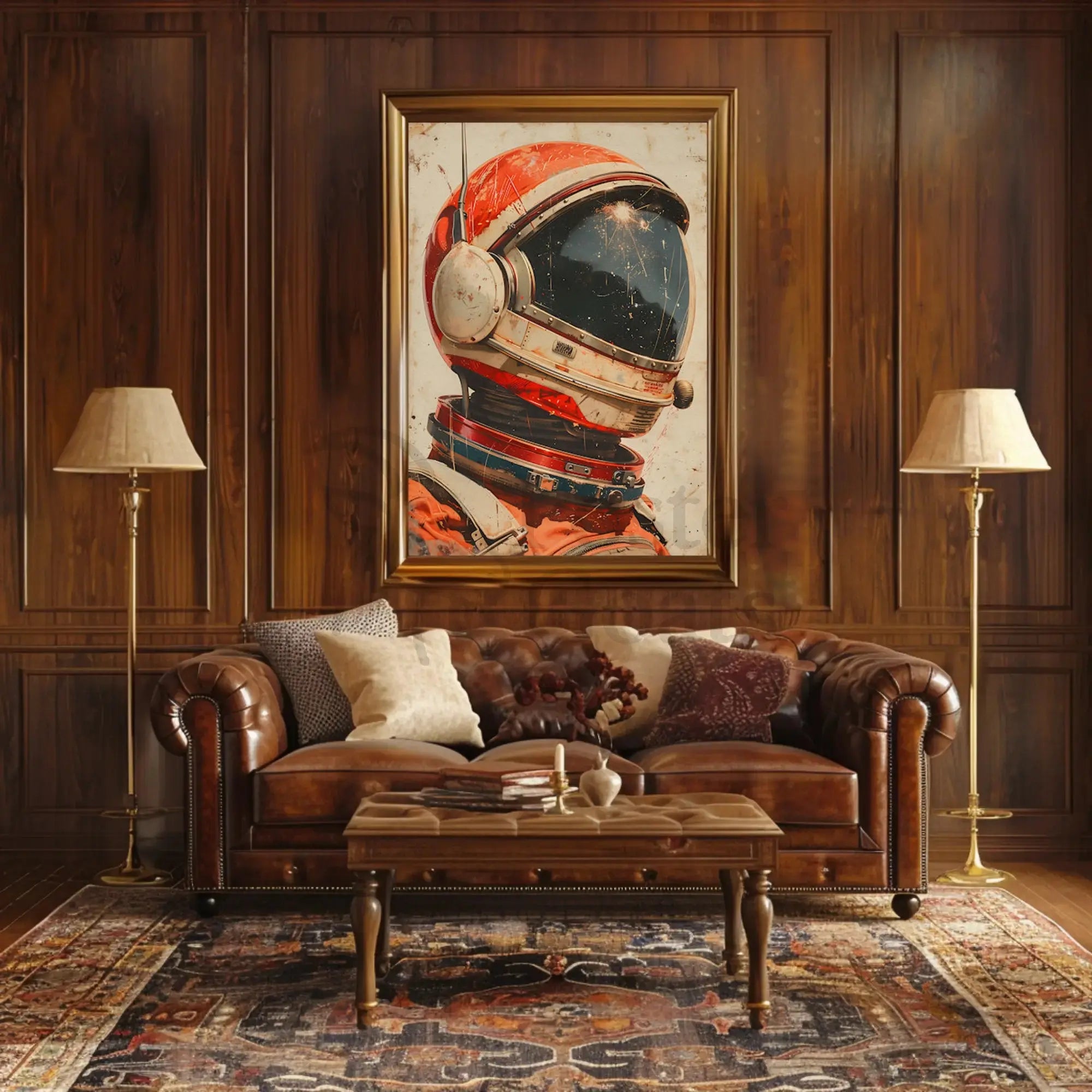 Retro Astronaut Adventure Vintage Sci-Fi Exploration Futuristic Sci-Fi Poster PosterGoat