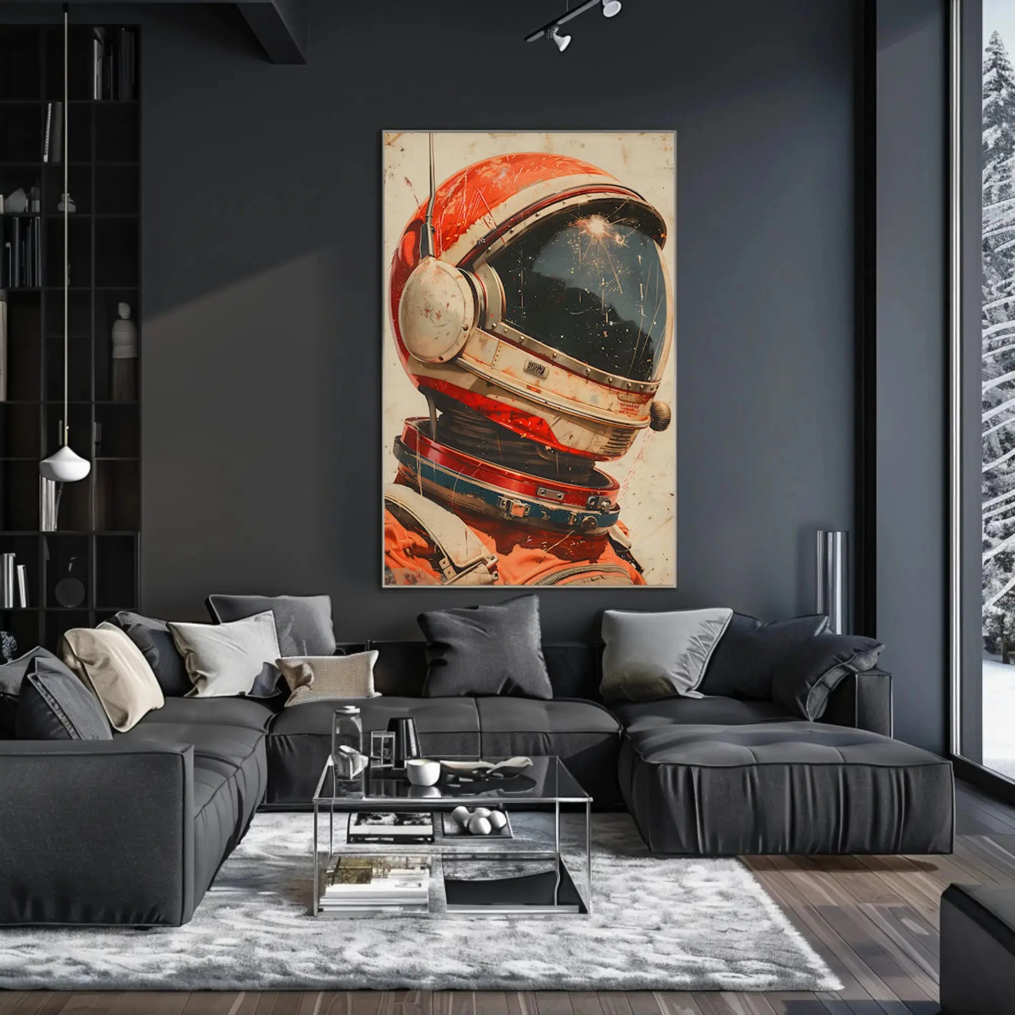 Retro Astronaut Adventure Vintage Sci-Fi Exploration Futuristic Sci-Fi Poster PosterGoat