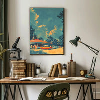 Retro Diner Vibes: Vintage Americana Cultural Poster PosterGoat