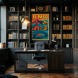 Retro El Paso Pop Art Travel Poster PosterGoat