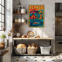 Retro El Paso Pop Art Travel Poster PosterGoat