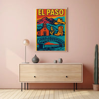 Retro El Paso Pop Art Travel Poster PosterGoat