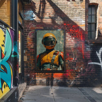 Retro-Futuristic Adventure Astronaut Artwork Futuristic Sci-Fi Poster PosterGoat
